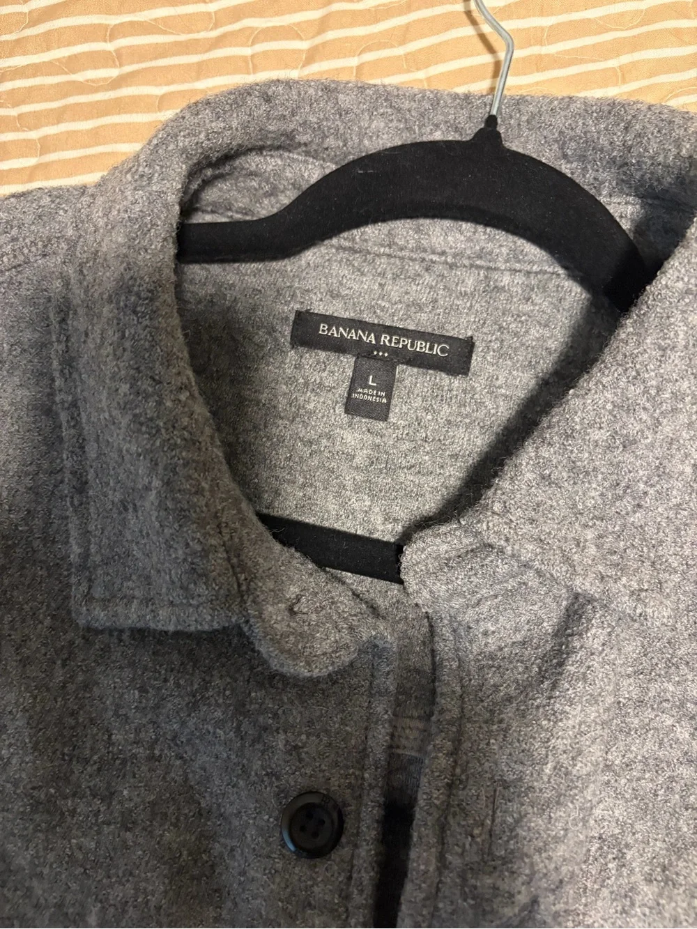 Banana Republic Men's Heather Gray Shirt Jacket